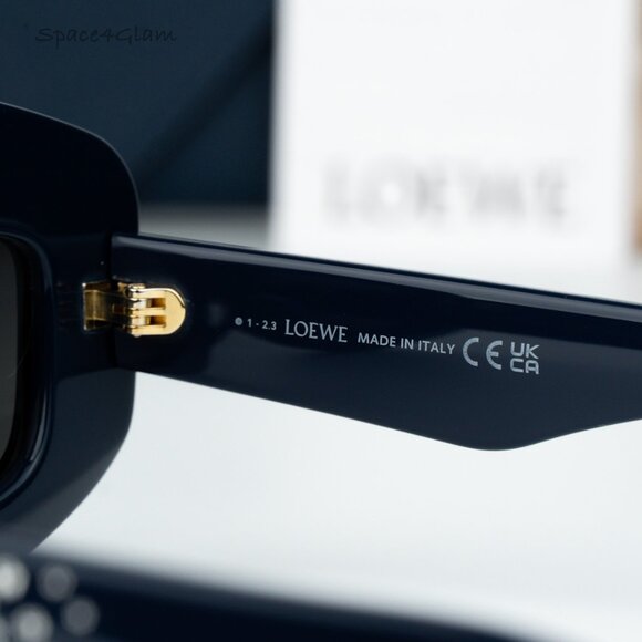 Loewe Men Sunglasses Crystal Blue Grey Rectangle LW4114IS 90A NEW AUTHENTIC - Picture 7 of 9